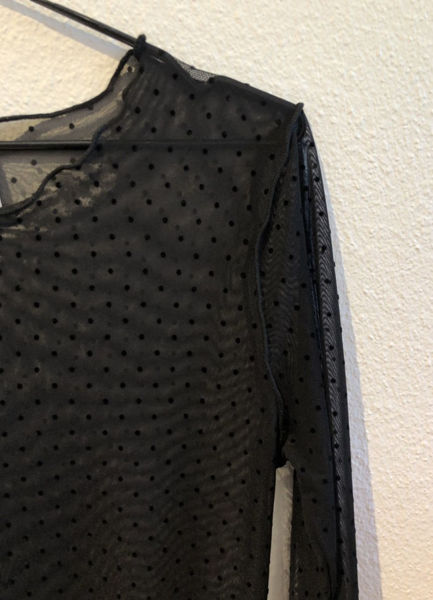 LIBERTE MESH BLUSE BLACK DOT