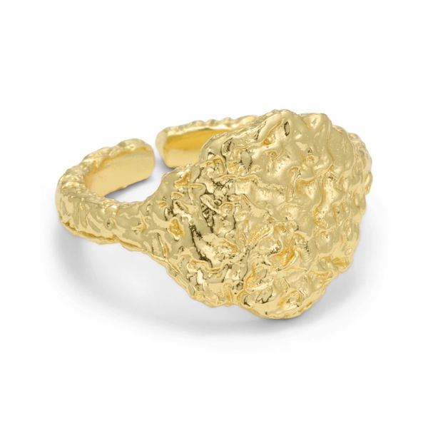PURE BY NAT FOIL SIGNET RING GULD