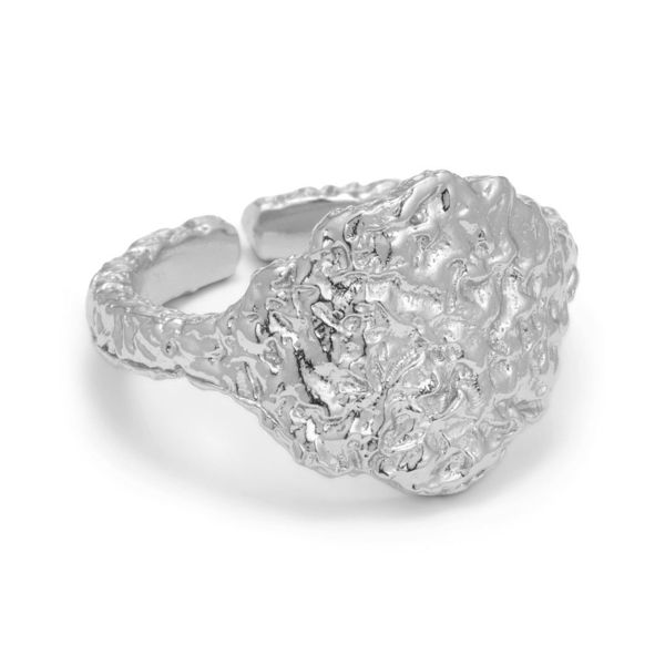 PURE BY NAT FOIL SIGNET RING SØLV
