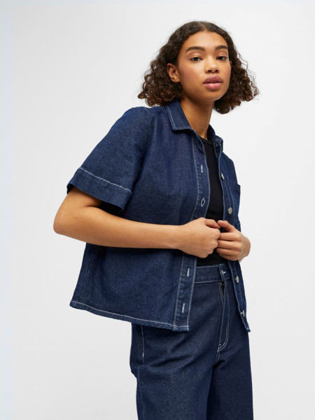 OBJECT SKJORTE OBJGEME DENIM BLUE