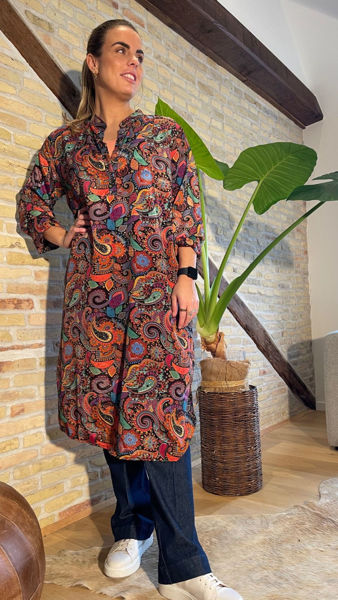 BLACK COLOUR KJOLE LUNA EA TUNIC JUNGLE BERRY