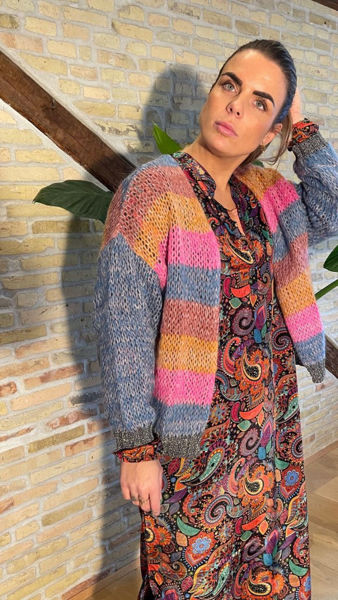 BLACK COLOUR CARDIGAN FILUCA STRIPED MULTI