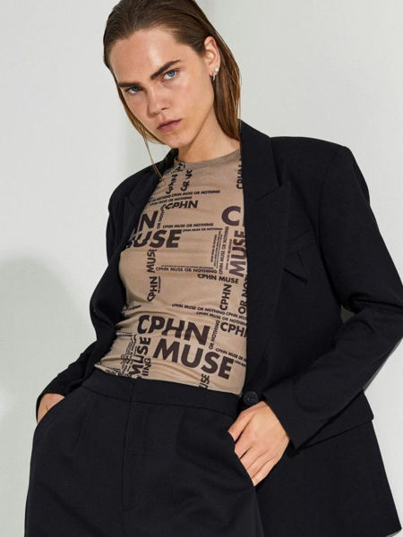 COPENHAGEN MUSE MESH BLUSE CORA WOLF