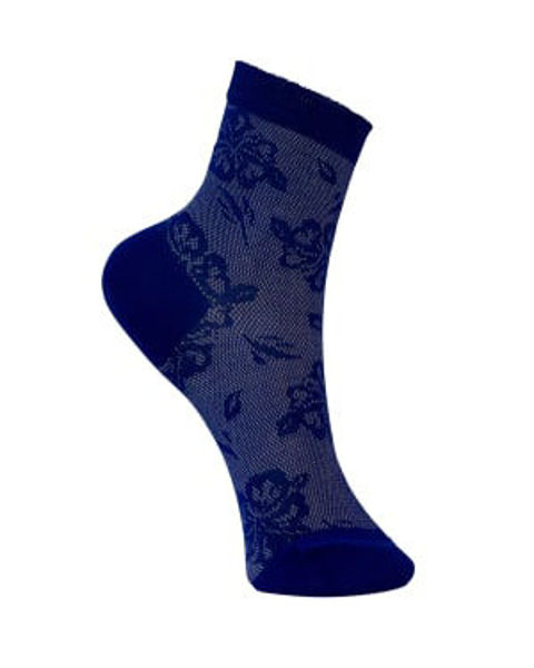 BLACK COLOUR BLUE ANCLET SOCK