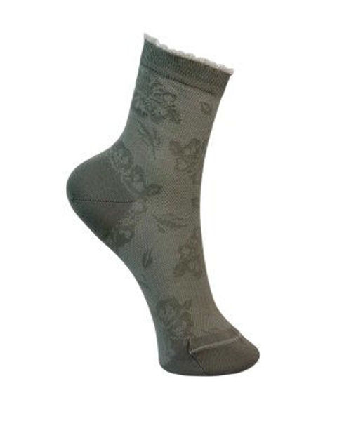 BLACK COLOUR GREY ANCLET SOCK