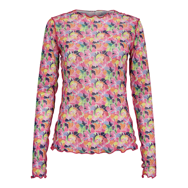 LIBERTE MESH BLUSE MULTI PINK FLOWER