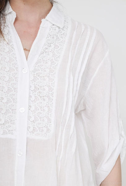 BP BRODERIE SHIRT WHITE