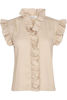 CO'COUTURE TOP SUEDA FRILL BONE