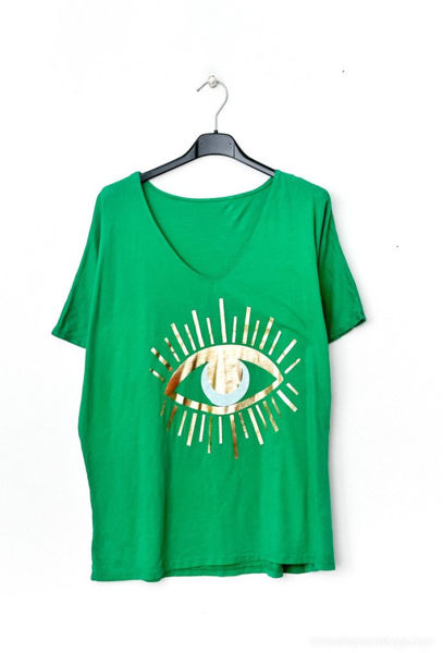 BY PARIS TEE M/ØJE GRØN