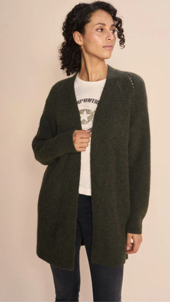 MOS MOSH CARDIGAN THORA LONG GRAPE