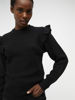 OBJMALENA RUFFLE PULLOVER Black