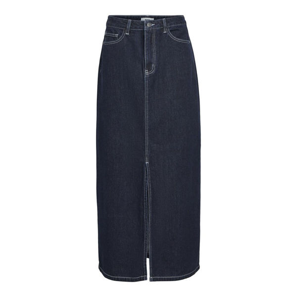 OBJLEA DENIM SKIRT129 DARK BLUE