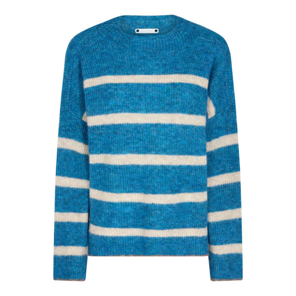 CO'COTURE STRIPE TURTLENECK BLUE