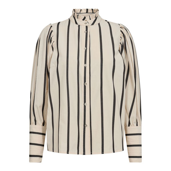 CO'COTURE TESSIE STRIPE SKJORTE BLACK