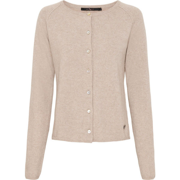 NOTYZ CARDIGAN CASHMERE OAT BEIGE MELANGE