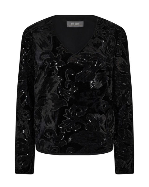 MMALFI FLOWER BLOUSE BLACK