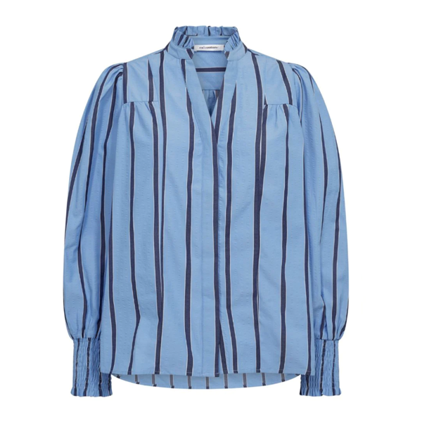 CO'COUTURE SKJORTE TESSIE STRIPE V SKY BLUE