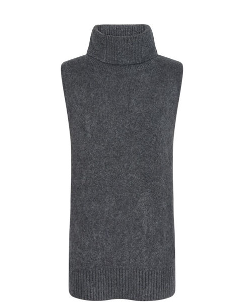 MOS MOSH VEST ZAHRA ROLLNECK SLIPOVER DARK GREY