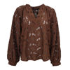 BLACK COLOUR BLUSE NELLY FLOWER COFFEE