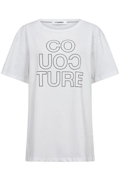 CO'COUTURE T-SHIRT OUTLINE OVERSIZE WHITE