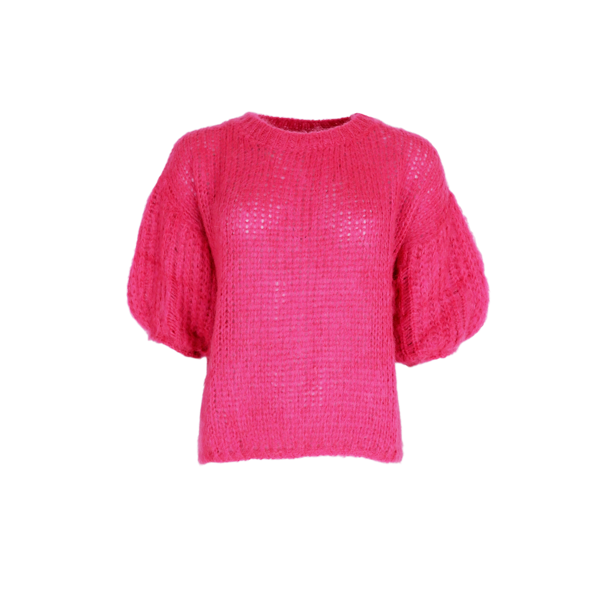 BCCASEY PUFF SLEEVE JUMPER Deep Pink