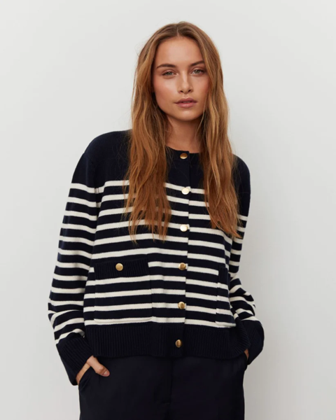 SOFIE SCHNOOR CARDIGAN S241275 NAVY BLUE