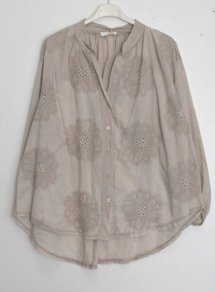 BY PARIS BLUSE BLOMST BEIGE