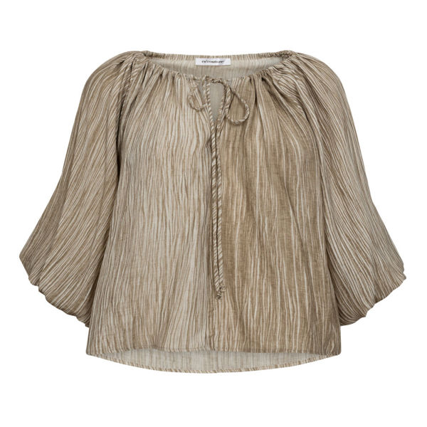 CO'COUTURE BLUSE SOFT DYE PUFF WALNUT
