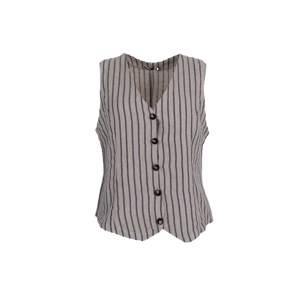 BLACK COLOUR VEST MELINA BEIGE