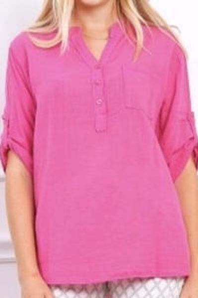 BY PARIS BLUSE 3 KNAP PINK