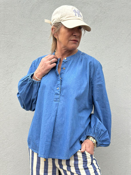 GASPAR SKJORTE LÆSØ DENIM LIGHT BLUE