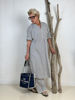 GASPAR LOVE STRIPE 3/4  KJOLE BLUE