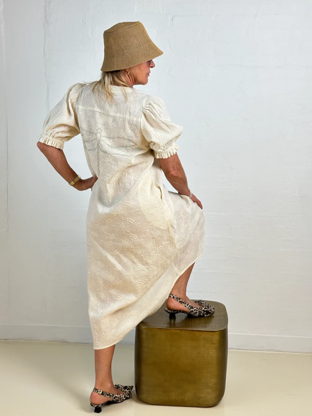 GASPAR KJOLE TUNØ BRODERI WHITE
