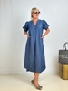 GASPAR KJOLE DENIM BLUE