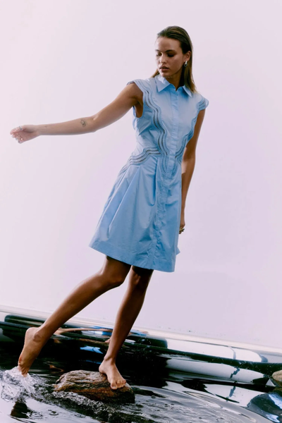CM KJOLE SHIRLEY CASHMERE BLUE