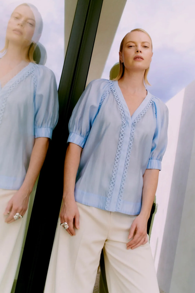 CM SKJORTE MOLLY CASHMERE BLUE