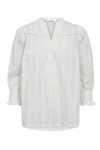 CCMADDIE Frill SS Shirt WHITE