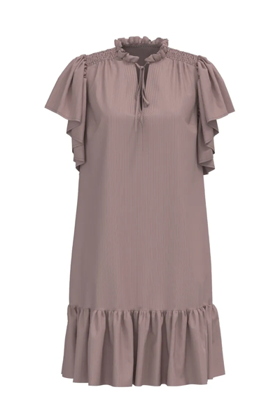 CCHera Crop SS Frill Dress OLD ROSE