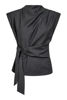 CCSAGA PLEAT TOP GREY