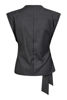 CCSAGA PLEAT TOP GREY