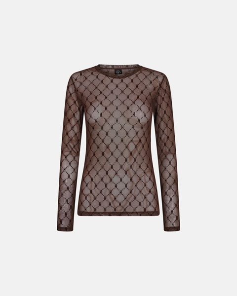 HTD mesh blouse BRUN