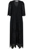 HLCurvey Lace Hem Placket Dress BLACK