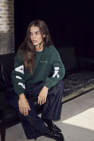 Maxi Split Logo Sweat GREEN