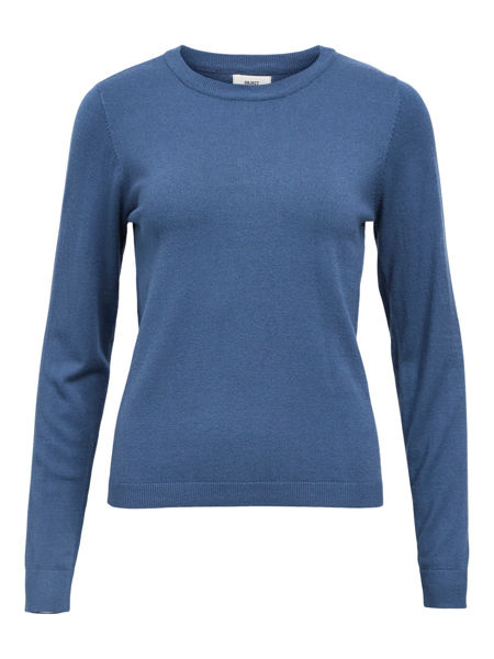 OBJTHESS NECK PULLOVER DENIM