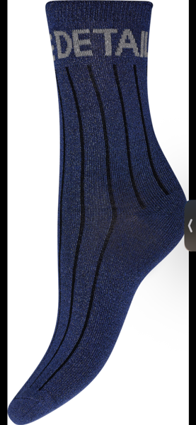 HTD  socks w/lurex BLÅ STRIB