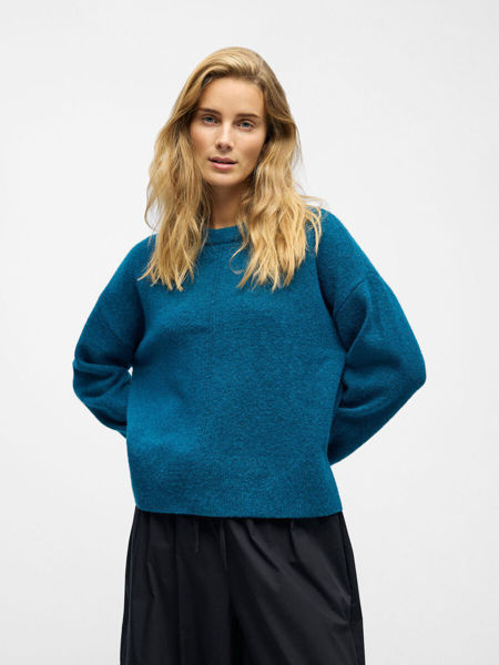 OBJJUNO O-NECK KNIT BLUE