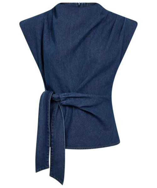 CCKimmy Pleat TopDARK DENIM