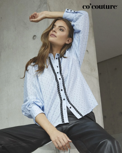 CCDallyCC Dot Shirt PALE BLUE