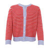 BCDELL STRIPED CARDIGAN RED