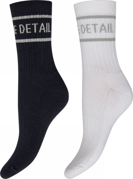 HTD tennis sock 2-pk HVID/SORT